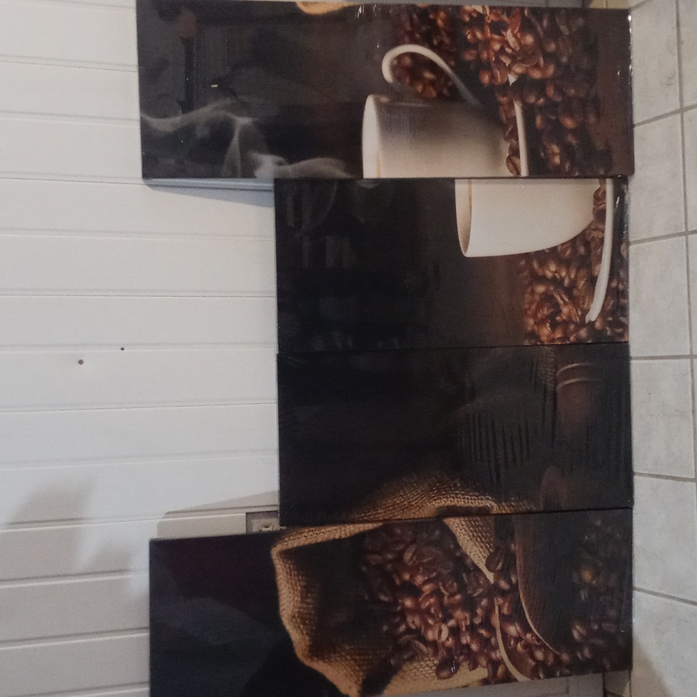 Brown coffee wall art theme canvas